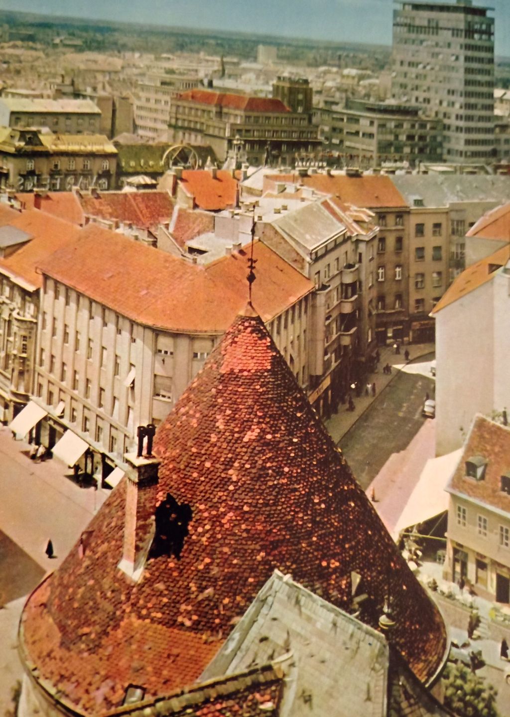 Panorama središta Zagreba, pogled s Katedrale
